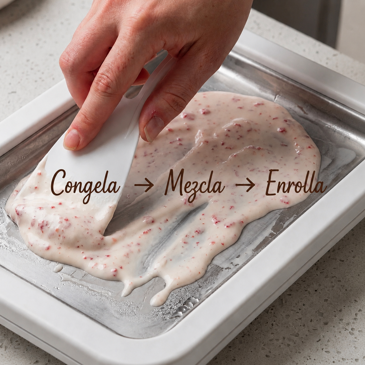 RollGelato - Plancha de Helados Enrollados + eBook de Guía y Recetas